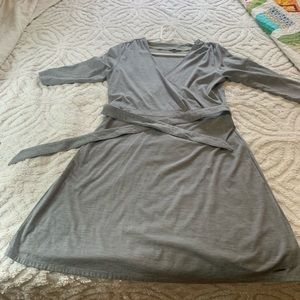 Smartwool fine merino wool faux wrap dress